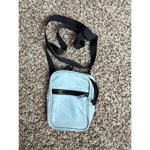 Brixley Crossbody Sling Multi Position Pocket Zippered Bag Purse - Blue w/Strap
